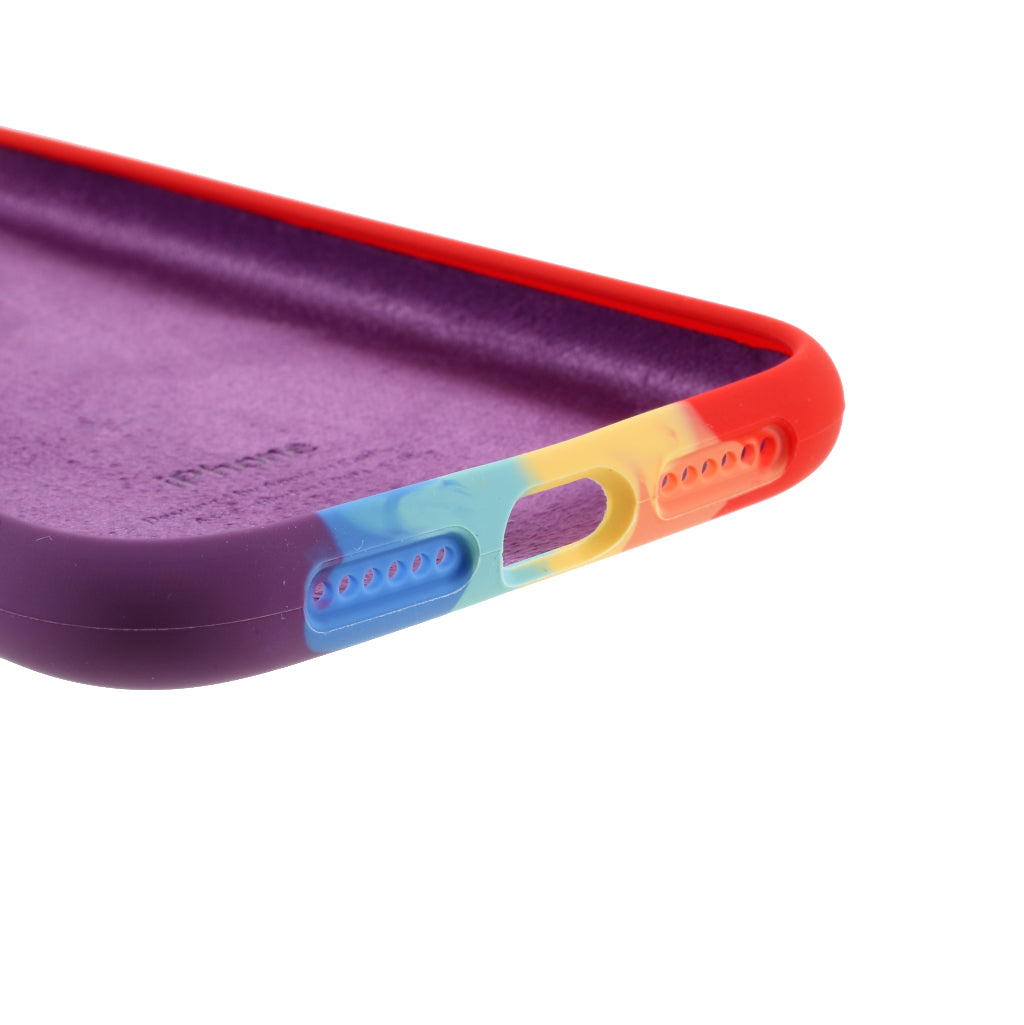 Rainbow Solid Silicone Cover for iPhone 11 6.1 inch Protector Case Rainbow Solid Silicone Cover for iPhone 11 6.1 inch Protector Case